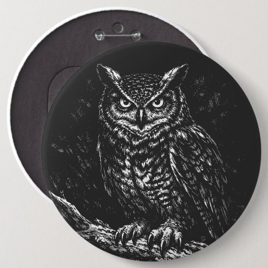 Uhu — von BurnsInHell Button (Vorne & Hinten)