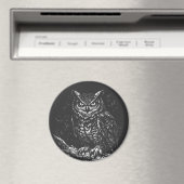 Uhu — von BurnsInHell Magnet (In Situ (Geschirrspüler))