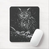 Uhu — von BurnsInHell Mousepad (Mit Mouse)