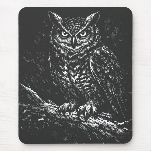 Uhu — von BurnsInHell Mousepad (Vorne)