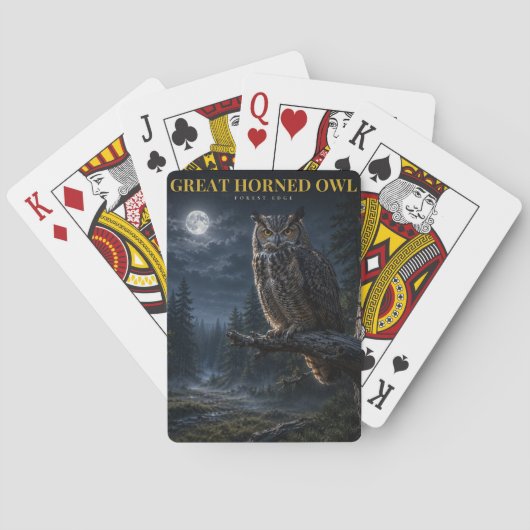 Uhu-Wald-Tiere-Poker Spielkarten (Rückseite)