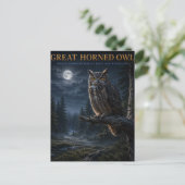 Uhu-Wald-Tiere Postkarte (Stehend Vorderseite)
