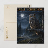 Uhu-Wald-Tiere Postkarte (Vorne/Hinten)