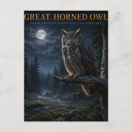 Uhu-Wald-Tiere Postkarte