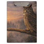 Uhu-Wildtier-Acryl- Klemmbrett (Vorderseite)