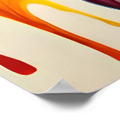 Uhusmalerei Stangenbaumfarbe farbiger Tropfen Poster (Ecke)