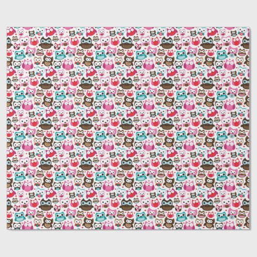 Uhusmuster Geschenkpapier (Flach)