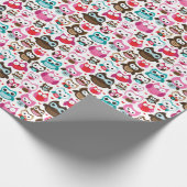 Uhusmuster Geschenkpapier (Ecke)