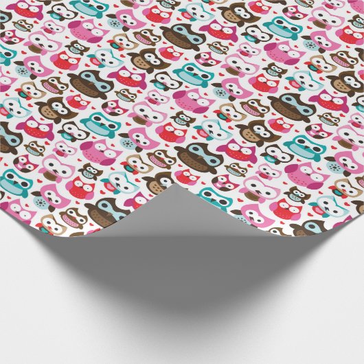 Uhusmuster Geschenkpapier (Ecke)