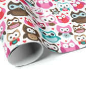Uhusmuster Geschenkpapier (Rolleneckpunkt)