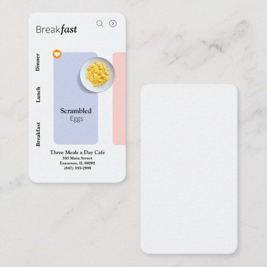 ui-Format Restaurant Visitenkarte (Vorne/Hinten)