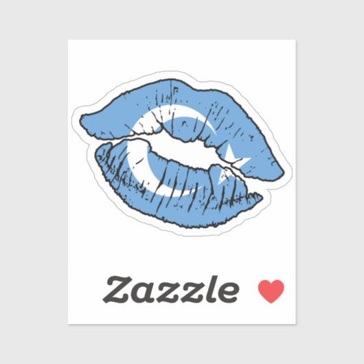 Uighur Uighur Lipstick-Liebe Aufkleber (Blatt)