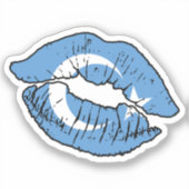 Uighur Uighur Lipstick-Liebe Aufkleber (Vorderseite)