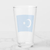 Uighurische Flagge Ostturkistans (Uighuristan) Glas (Rückseite)