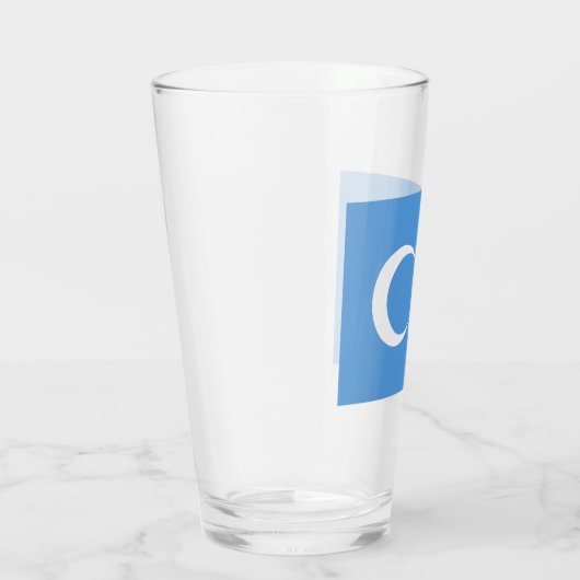 Uighurische Flagge Ostturkistans (Uighuristan) Glas (Rechts)