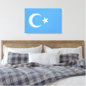 Uighurische Flagge Ostturkistans (Uighuristan) Leinwanddruck (Insitu (Schlafzimmer))