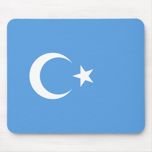 Uighurische Flagge Ostturkistans (Uighuristan) Mousepad (Vorne)