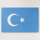 Uighurische Flagge Ostturkistans (Uighuristan) Puzzle (Horizontal)