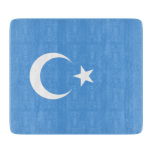Uighurische Flagge Ostturkistans (Uighuristan) Schneidebrett
