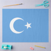 Uighurische Flagge Ostturkistans (Uighuristan) Seidenpapier (Basteln)