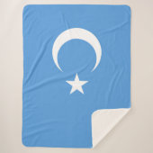 Uighurische Flagge Ostturkistans (Uighuristan) Sherpadecke (Vorderseite)