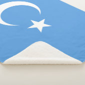 Uighurische Flagge Ostturkistans (Uighuristan) Sherpadecke (3/4)