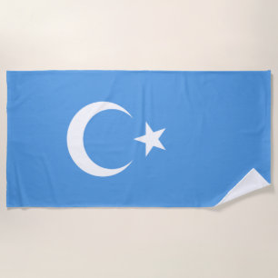 Uighurische Flagge Ostturkistans (Uighuristan) Strandtuch