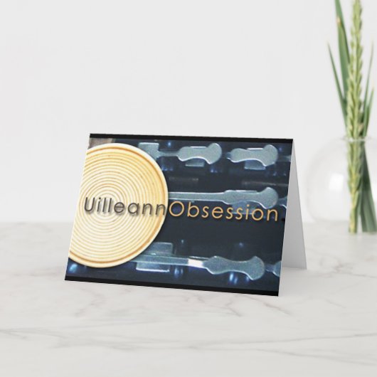 UilleannObsession.com Grußkarte Karte (Vorderseite)