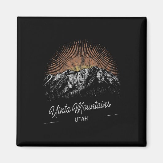 Uinta Berge Utah Wandern Vintag 1 Magnet (Vorne)
