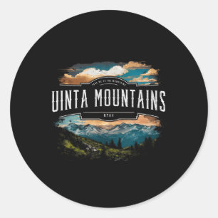 Uinta Berge Utah Wandern Vintag Runder Aufkleber