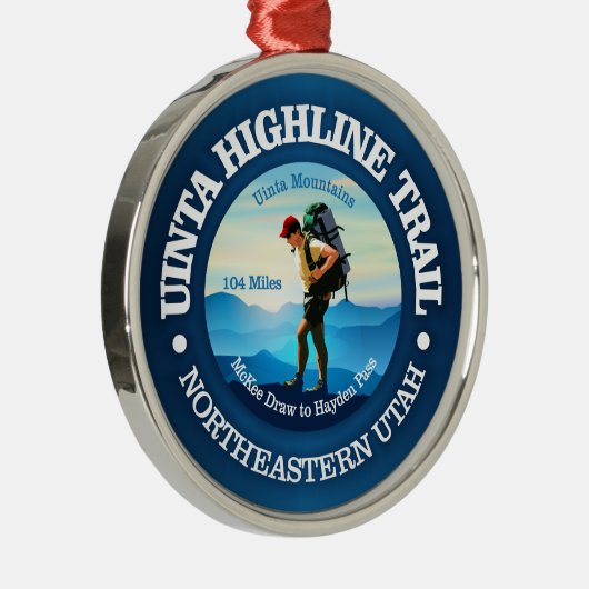 Uinta Highline Trail Silbernes Ornament (Rechts)