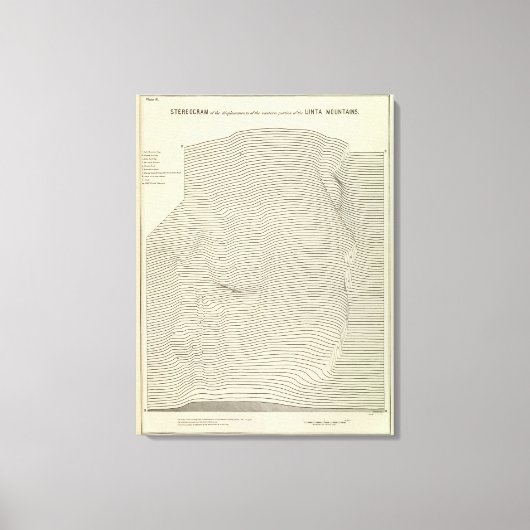 Uinta Mountains Stereogram Leinwanddruck (Vorderseite)