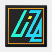 UIZE Magnet (orange in schwarzer Grenze) (Vorne)