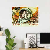Ujri Gagarin Poster (Heimbüro)