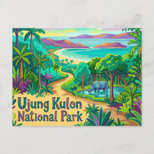 Ujung Kulon Nationalpark Indonesien Postkarte
