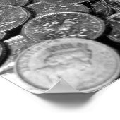 UK 5-Pence-Münzen Poster (Ecke)