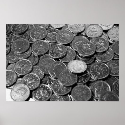 UK 5-Pence-Münzen Poster (Vorne)