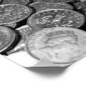 UK 5-Pence-Münzen Poster (Ecke)