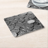 UK 5-Pence-Münzen Square Paper Untersetzer (angewinkelt)