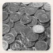 UK 5-Pence-Münzen Square Paper Untersetzer (Vorderseite)