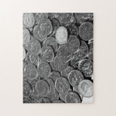 UK 5-Pence-Stücke Münzen Jigsaw Puzzle (Vertikal)