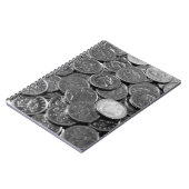 UK 5-Pence-Stückmünzen Notizblock (Linke Seite)