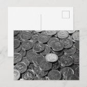 UK 5-Pence-Stückmünzen Postkarte (Vorne/Hinten)