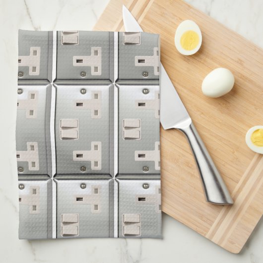 UK AC BS 1363 Plug-Socket [Britische Standard] Geschirrtuch (Viertel Falte)