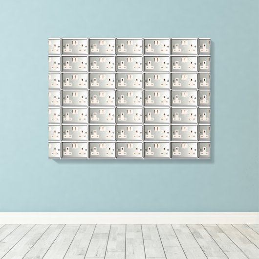 UK AC BS 1363 Plug-Socket [Britische Standard] Leinwanddruck (Insitu (Holzboden))