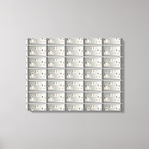 UK AC BS 1363 Plug-Socket [Britische Standard] Leinwanddruck