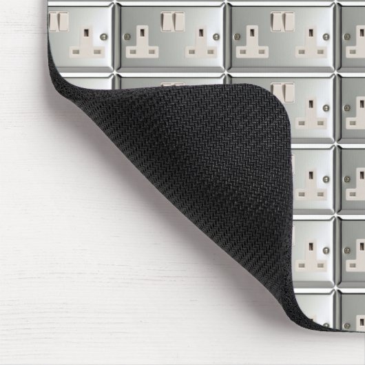 UK AC BS 1363 Plug-Socket [Britische Standard] Mousepad (Ecke)