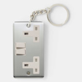 UK AC BS 1363 Plug-Socket [British Standard] Schlüsselanhänger (Rückseite)