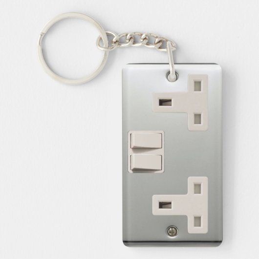 UK AC BS 1363 Plug-Socket [British Standard] Schlüsselanhänger (Vorderseite)