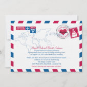 UK Air Mail Wedding Einladung (Vorderseite)